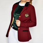 Women's Equestrian Show Shirt Green EMERALD Design By Dalia - Equiluxe Tack - Equiluxe Tack