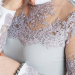 Women's Equestrian Show Shirt Grey DAISY Design By Dalia - Equiluxe Tack - Equiluxe Tack