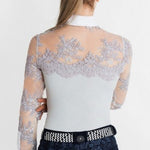 Women's Equestrian Show Shirt Grey DAISY Design By Dalia - Equiluxe Tack - Equiluxe Tack