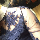 Women's Equestrian Show Shirt Navy Blue DAISY Design By Dalia - Equiluxe Tack - Equiluxe Tack