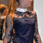 Women's Equestrian Show Shirt Navy Blue DAISY Design By Dalia - Equiluxe Tack - Equiluxe Tack