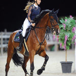 Women's Equestrian Show Shirt Navy Blue DAISY Design By Dalia - Equiluxe Tack - Equiluxe Tack