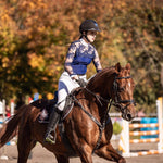 Women's Equestrian Show Shirt Navy Blue DAISY Design By Dalia - Equiluxe Tack - Equiluxe Tack