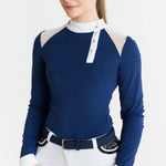 Women's Equestrian Show Shirt Navy ELYSSA Design By Dalia - Equiluxe Tack - Equiluxe Tack