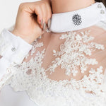 Women's Equestrian Show Shirt White DAISY Design By Dalia - Equiluxe Tack - Equiluxe Tack