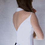 Women's Equestrian Show Shirt White LEXI Design By Dalia - Equiluxe Tack - Equiluxe Tack