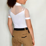 Women's Equestrian Show Shirt White LEXI Design By Dalia - Equiluxe Tack - Equiluxe Tack