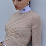 Women's Show Shirt Beige AURELIA Design By Dalia - Equiluxe Tack - Equiluxe Tack