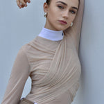 Women's Show Shirt Beige AURELIA Design By Dalia - Equiluxe Tack - Equiluxe Tack