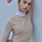 Women's Show Shirt Beige AURELIA Design By Dalia - Equiluxe Tack - Equiluxe Tack