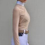 Women's Show Shirt Beige AURELIA Design By Dalia - Equiluxe Tack - Equiluxe Tack