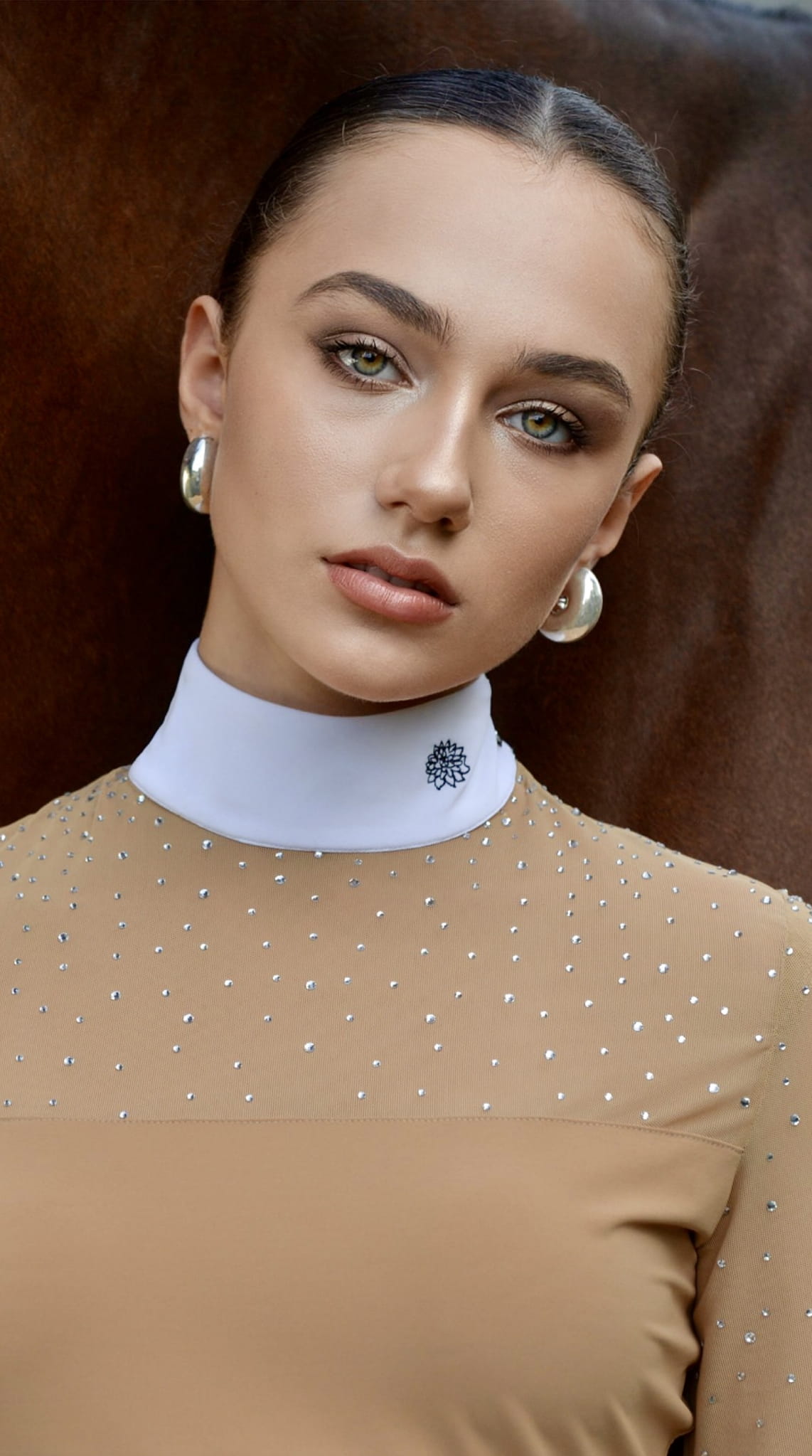 Women's Show Shirt Beige ROSALIA Design By Dalia - Equiluxe Tack - Equiluxe Tack