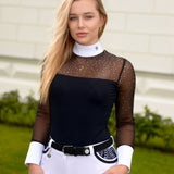 Women's Show Shirt Black ROSALIA Design By Dalia - Equiluxe Tack - Equiluxe Tack