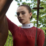 Women's Show Shirt Red Burgundy ROSALIA Design By Dalia - Equiluxe Tack - Equiluxe Tack