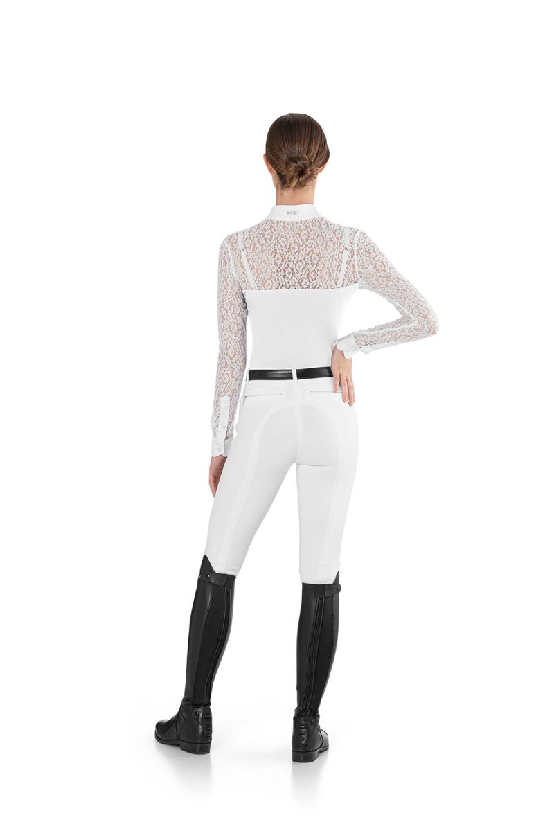 Ego 7 Florentine White Long Sleeve Show Shirt - Ego 7 - Equiluxe Tack