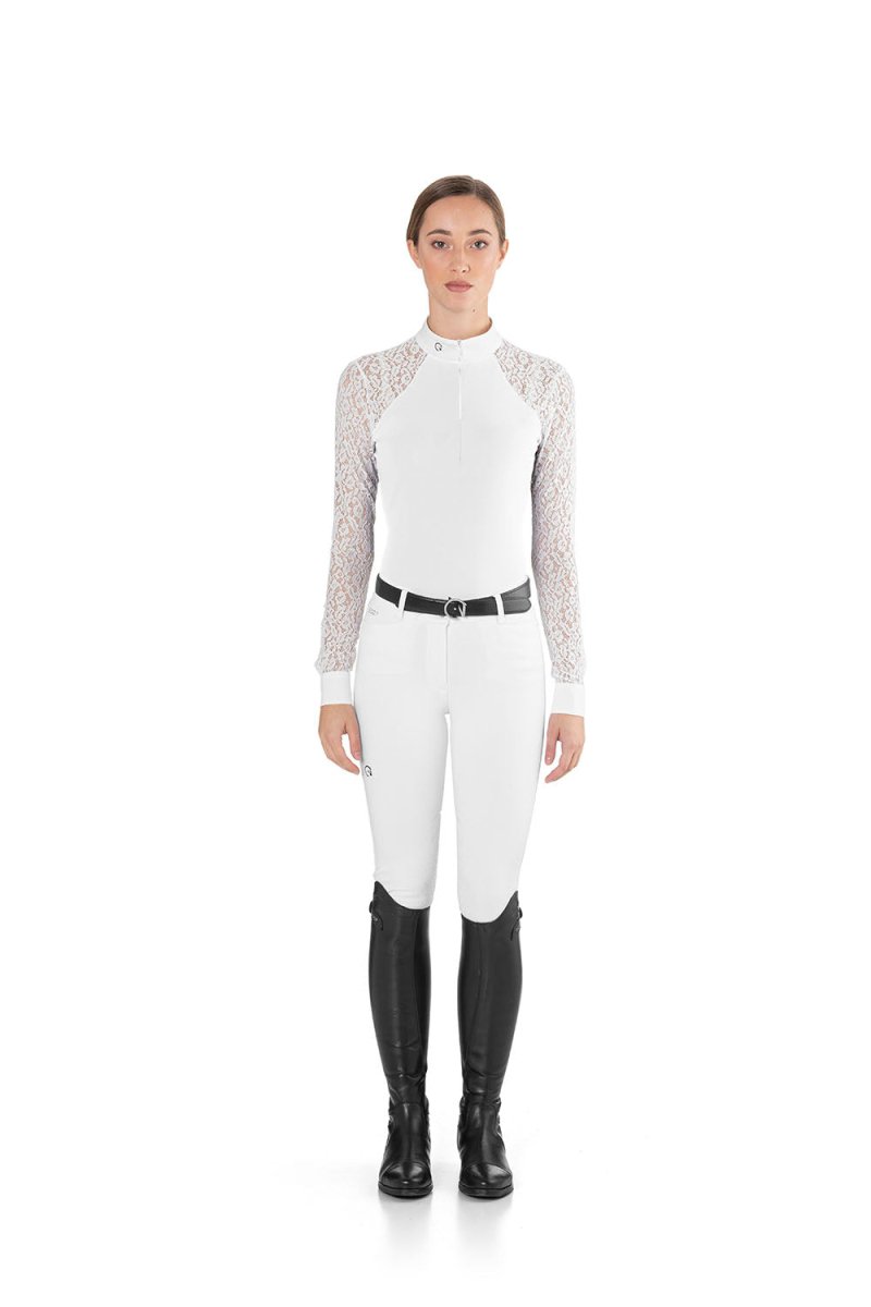 Ego 7 Florentine White Long Sleeve Show Shirt - Ego 7 - Equiluxe Tack