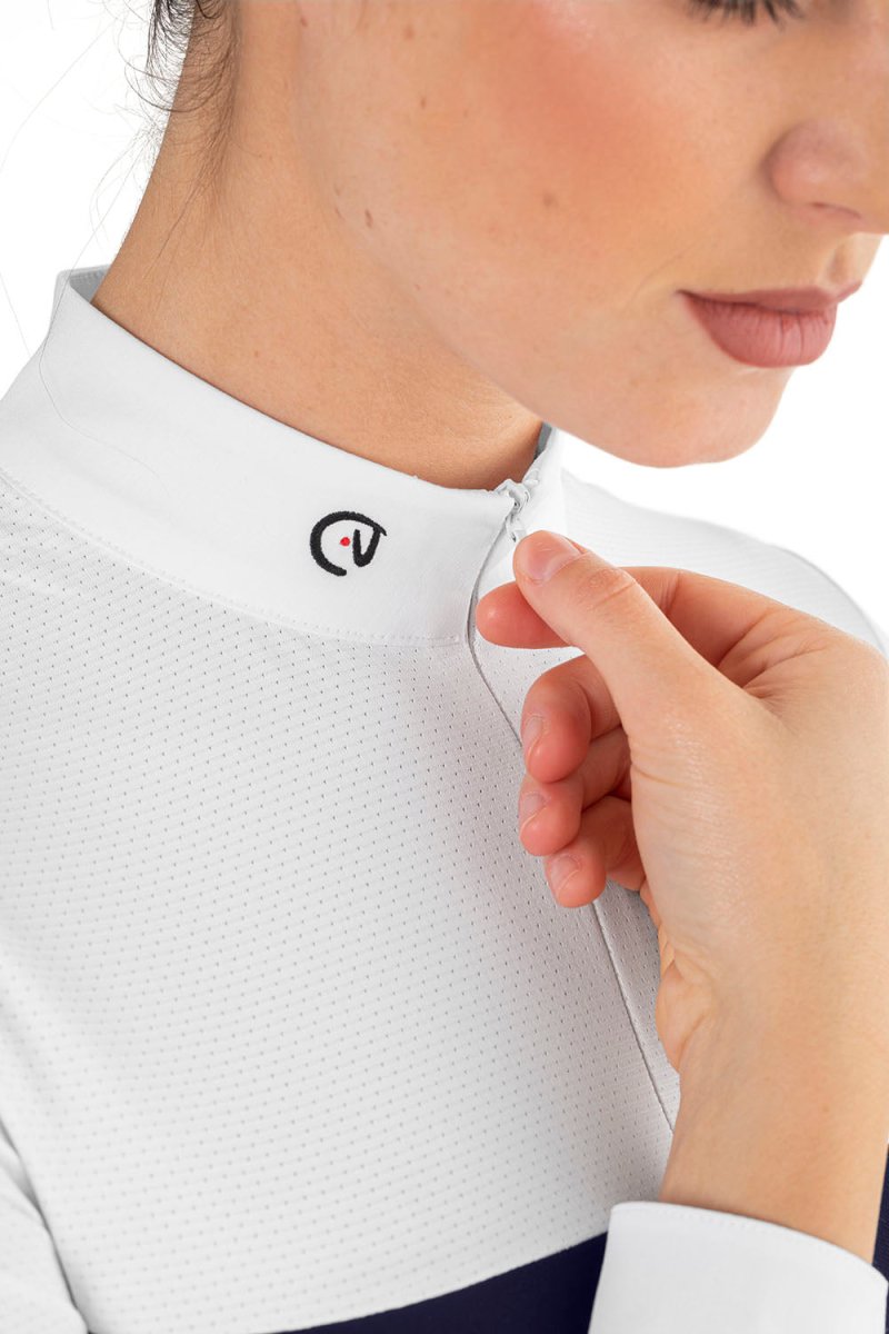 Ego 7 Mesh Navy Long Sleeve Show Shirt - Ego 7 - Equiluxe Tack