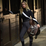 GRACE Turtleneq Long Sleeve Sunshirt - Black & White - Equestrian Club - Equiluxe Tack