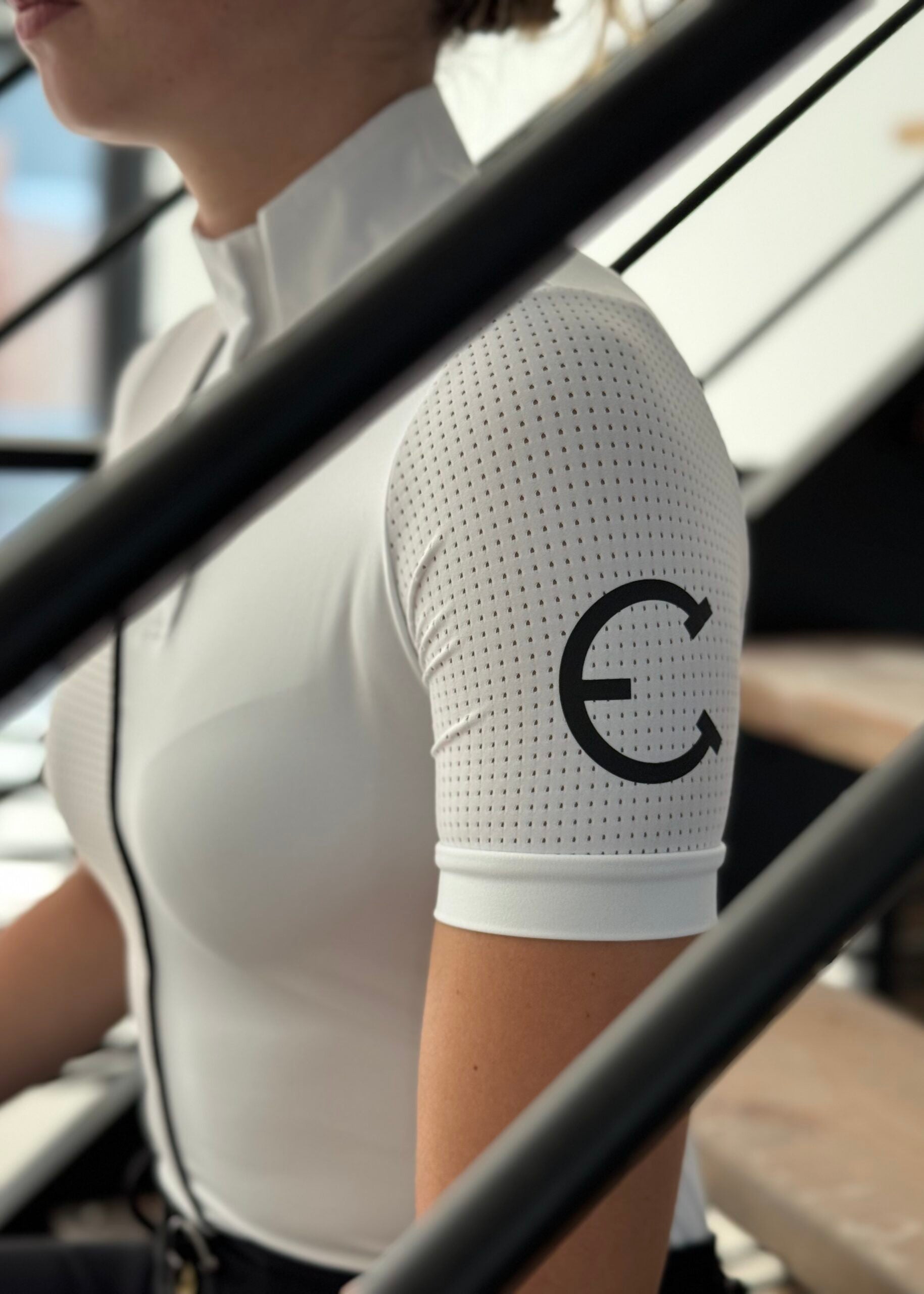 LENNA Short Sleeve Ventilated White Show Shirt - Equestrian Club - Equiluxe Tack