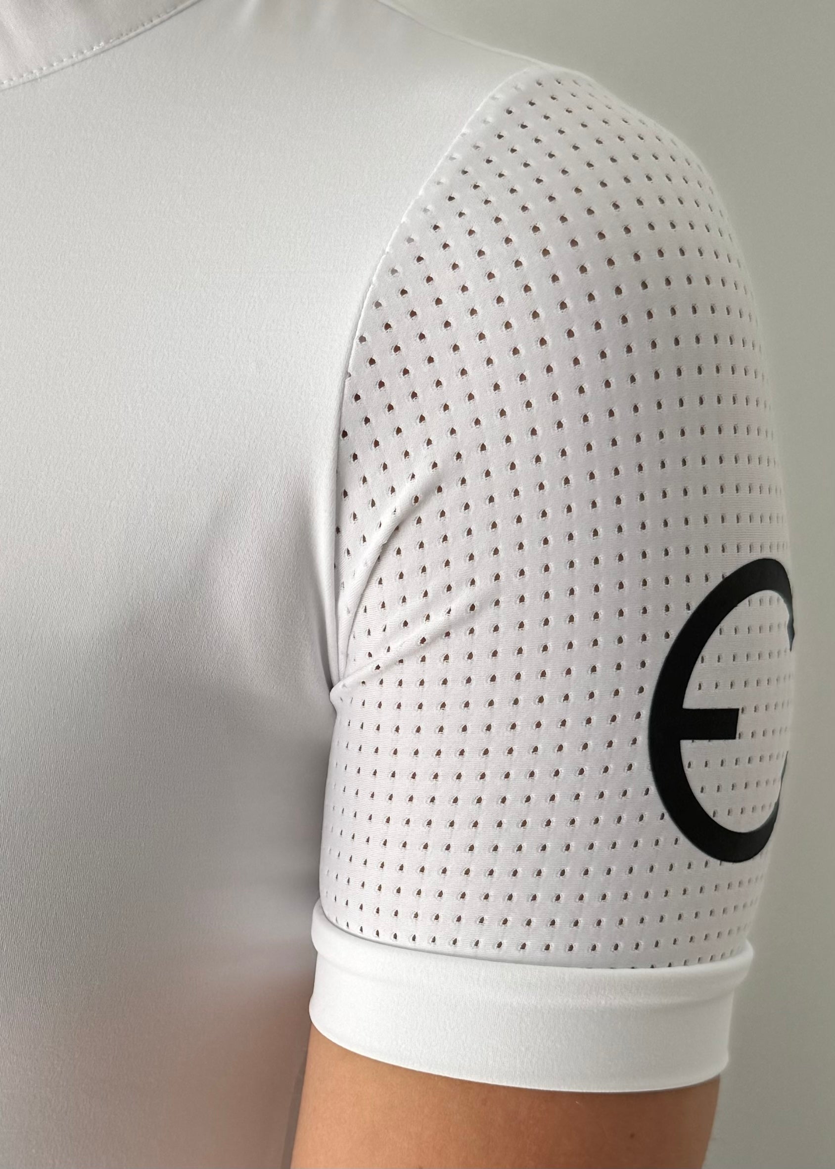 LENNA Short Sleeve Ventilated White Show Shirt - Equestrian Club - Equiluxe Tack