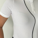 LENNA Short Sleeve Ventilated White Show Shirt - Equestrian Club - Equiluxe Tack