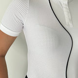 LENNA Short Sleeve Ventilated White Show Shirt - Equestrian Club - Equiluxe Tack