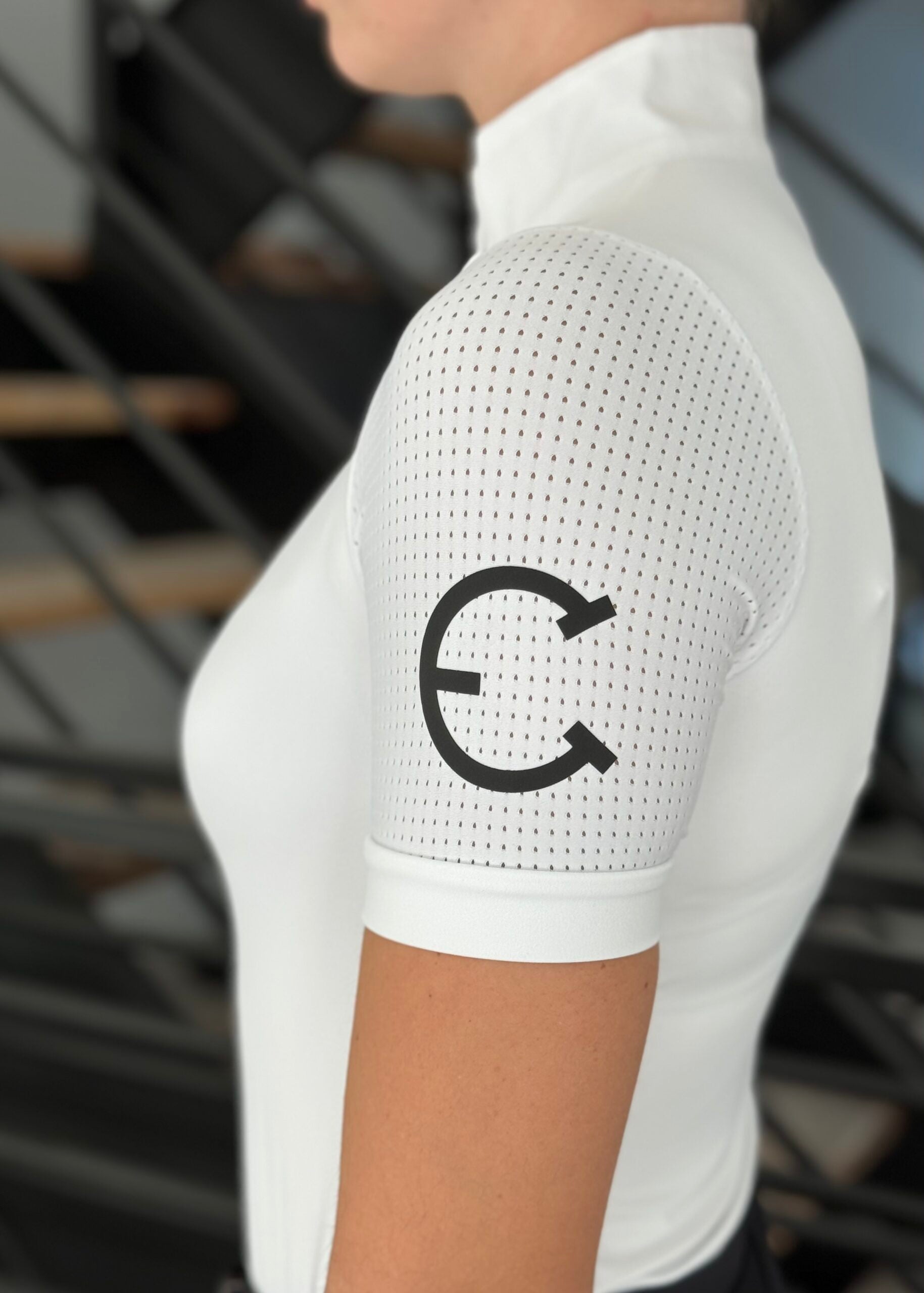 LENNA Short Sleeve Ventilated White Show Shirt - Equestrian Club - Equiluxe Tack