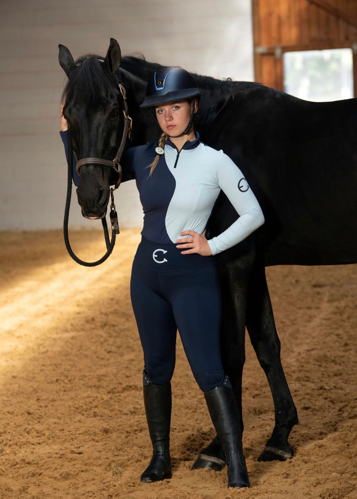 LENNA Training Top Long Sleeve Sunshirt - Blue - Equestrian Club - Equiluxe Tack