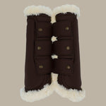 Sixteen Cypress Leatherette Brushing Boots, Hickory - PREORDER - Sixteen Cypress - Equiluxe Tack