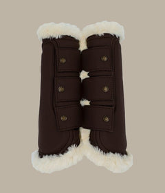 Sixteen Cypress Leatherette Brushing Boots, Hickory - PREORDER - Sixteen Cypress - Equiluxe Tack