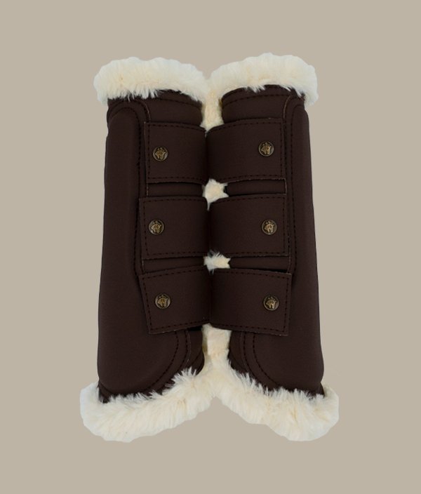 Sixteen Cypress Leatherette Brushing Boots, Hickory - PREORDER - Sixteen Cypress - Equiluxe Tack