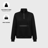 ARMATEQ TECH FLEECE QUARTER ZIP - BLACK