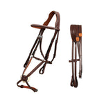 Equiluxe Fancy Stitched Figure 8 English Bridle w/ Rubber Rein - Equiluxe Tack - Equiluxe Tack