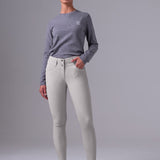 PS of Sweden PS Logo Knit Sweater - Mid Grey Melange