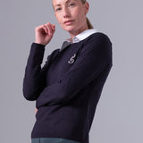 PS of Sweden PS Logo Knit Sweater - Navy