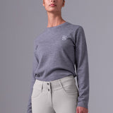 PS of Sweden PS Logo Knit Sweater - Mid Grey Melange