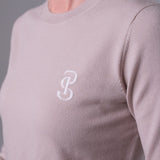 PS of Sweden PS Logo Knit Sweater - Silk Taupe