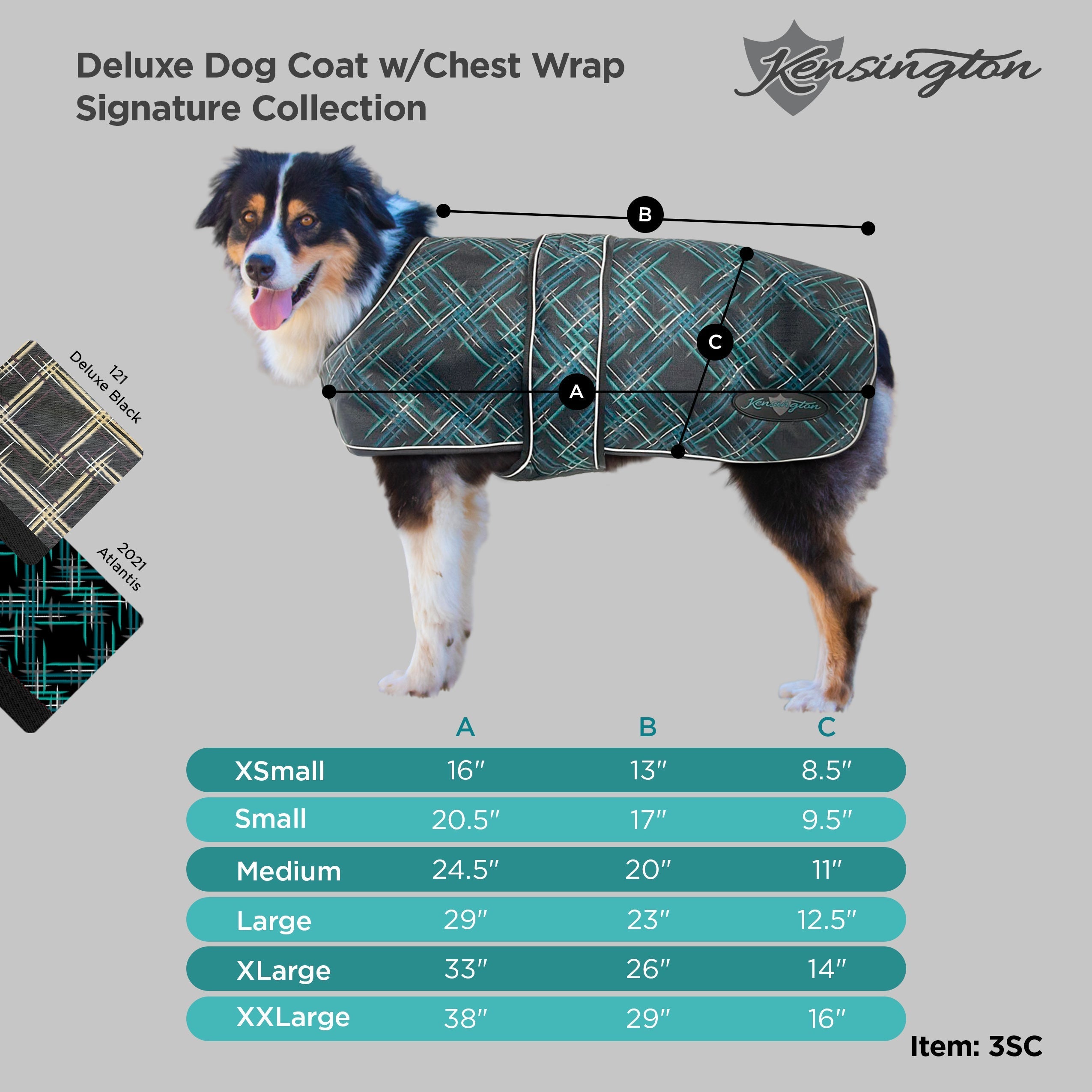 1200Denier "180G" Medium Weight Waterproof & Breathable Dog Coat with Chest Wrap - Kensington Protective Products - Equiluxe Tack