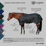 1200Denier Horse "80G" Ultra Light Weight Waterproof & Breathable Winter Turnout - Kensington Protective Products - Equiluxe Tack