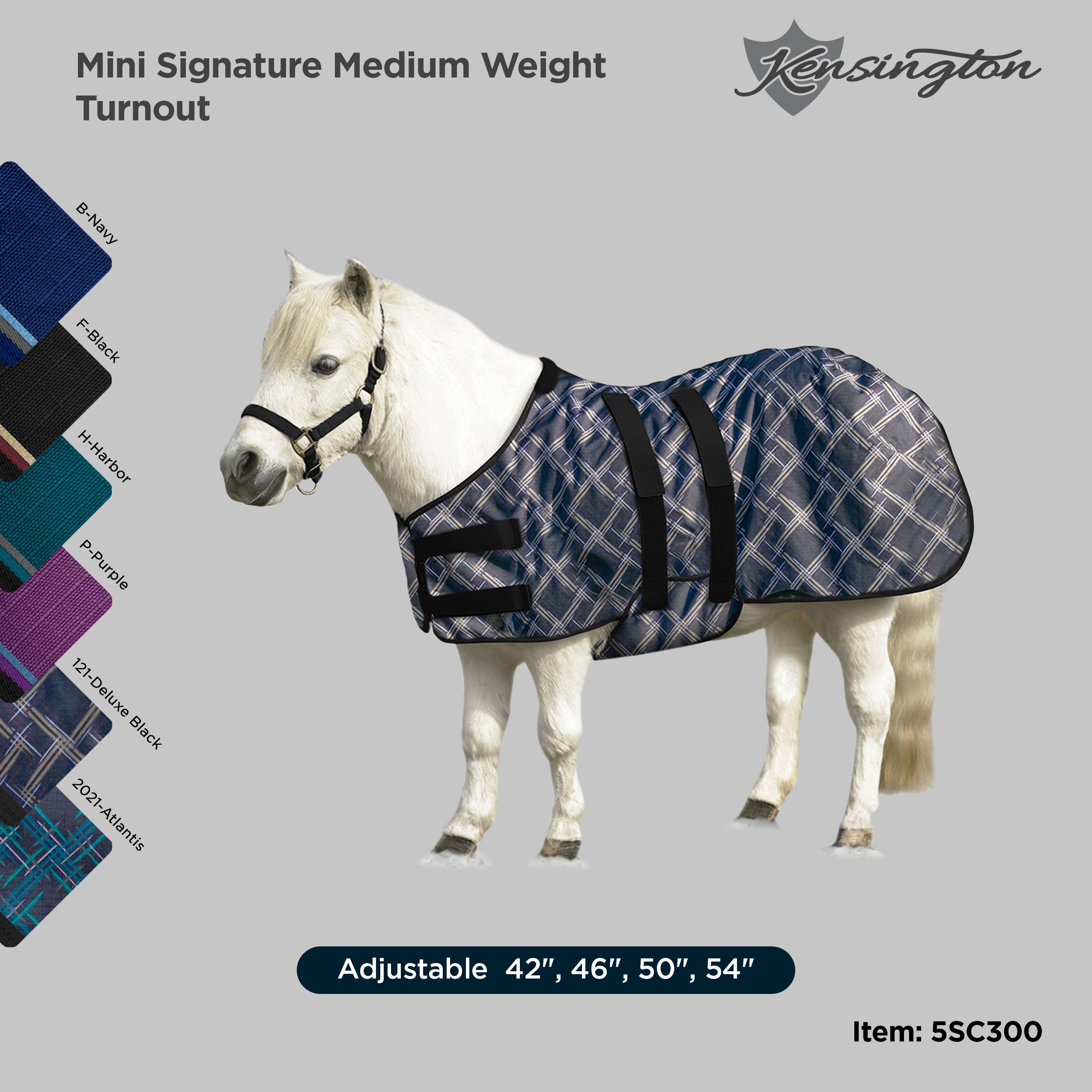 1200Denier Mini "300G" Heavy Weight Waterproof & Breathable Winter Turnout - Kensington Protective Products - Equiluxe Tack