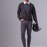PS of Sweden Men's Carl Monogram Sweatshirt - Dark Grey