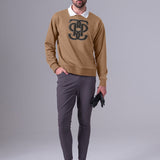 PS of Sweden Men's Carl Monogram Sweatshirt - Camel