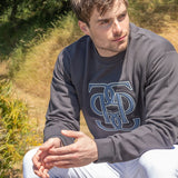PS of Sweden Men's Carl Monogram Sweatshirt - Dark Grey