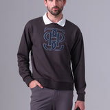 PS of Sweden Men's Carl Monogram Sweatshirt - Dark Grey