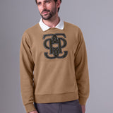 PS of Sweden Men's Carl Monogram Sweatshirt - Camel