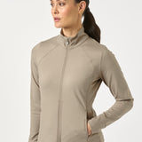 PS of Sweden Kaia Full Zip Mid Layer - Greige