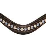 Equiluxe Small Elegant Designer Blue, White Crystal Browband