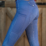 Canter Culture Athletic Breeches - Blue & White Dots