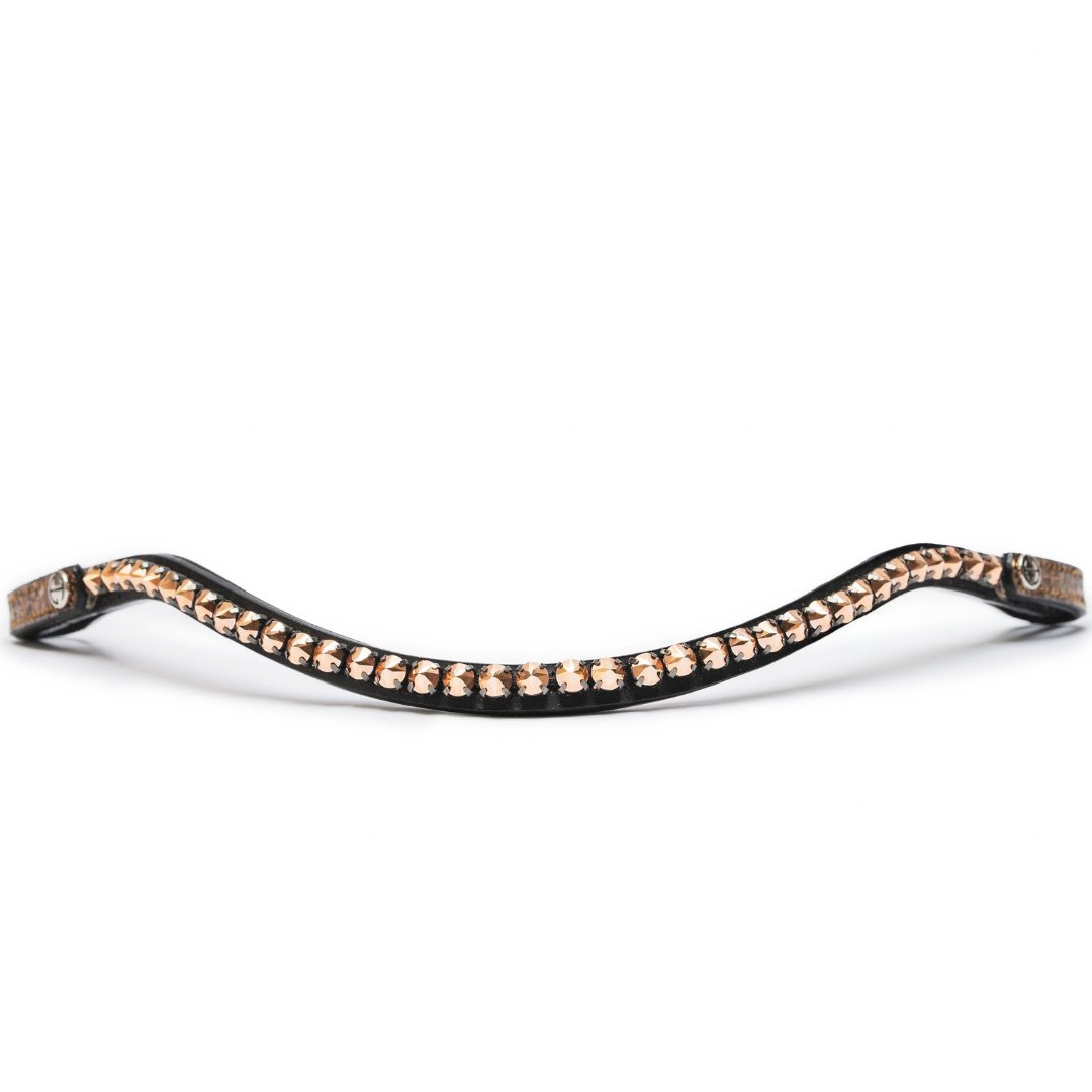 24 Karat Magic - Crystal Slimline Browband with Snaps - Halter Ego® - Equiluxe Tack