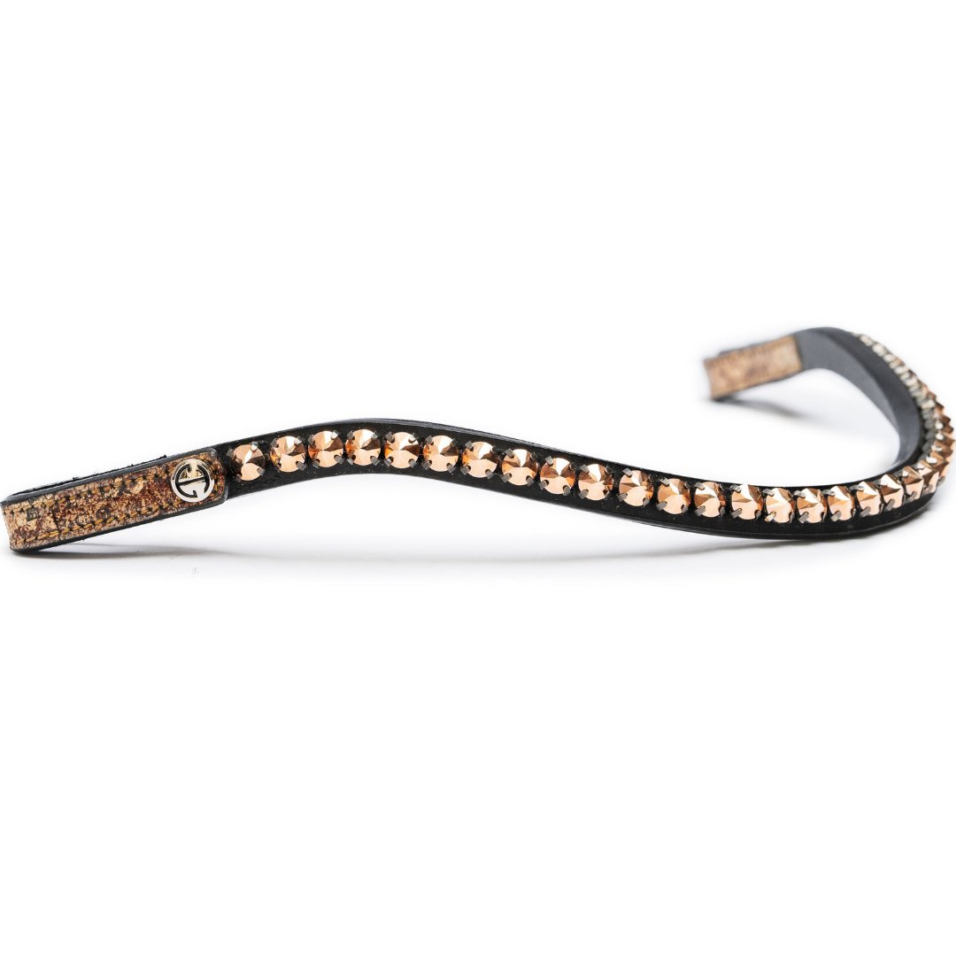 24 Karat Magic - Crystal Slimline Browband with Snaps - Halter Ego® - Equiluxe Tack